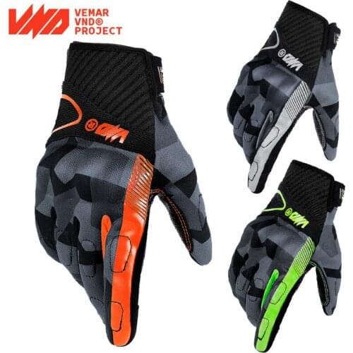 Vemar Summer Motorcyclist Mesh Gloves Men Women Breathable Motorcycle Gloves Touch Screen Racing guantes moto Green Black Orange