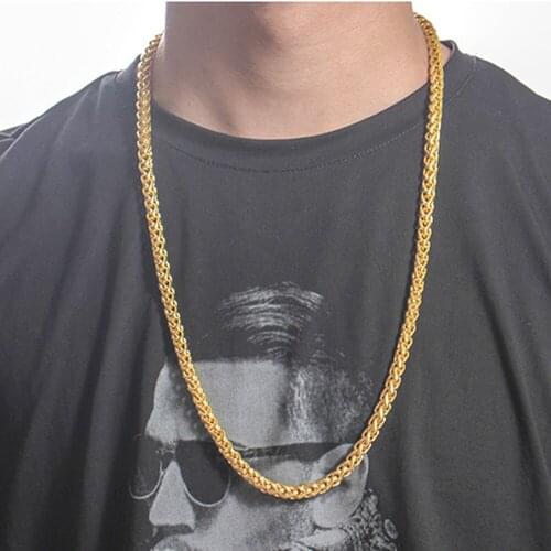 Necklace for Men Women Basic Punk Curb Cuban Link Chain Chokers Necklace Vintage Gold Chains Necklace Fashion Jewerly Collares