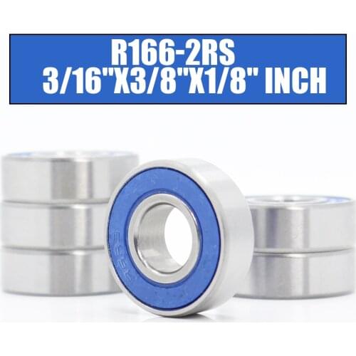 FUSHI R166-2RS Bearings Blue Sealed Inch Size , 6 Pcs ABEC-3 R166RS Shaft Ball Bearing R166 Parts For Hobby RC Car Truck