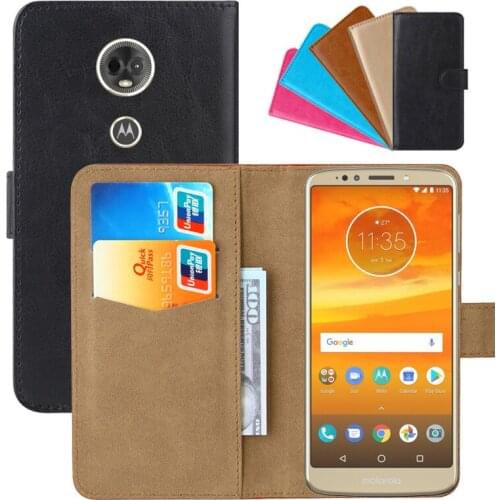 Luxury Wallet Case For Motorola Moto E5 Plus PU Leather Retro Flip Cover Magnetic Fashion Cases Strap
