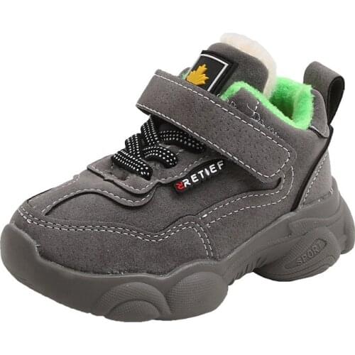 Russian Children Cotton Shoes Boys Girls Anti-slip Sports Running Shoes Baby Toddler Velvet Fashion Casual Four-season Kids Shoe