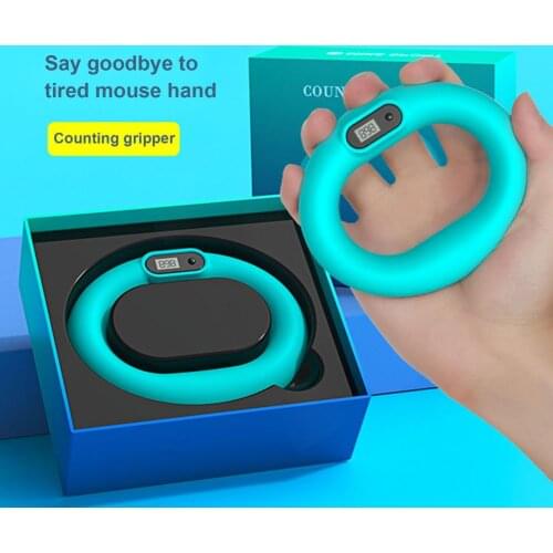 Silicone Electric Counting Hand Grip 33LB Gripping Ring Finger Forearm Trainer Carpal Expander Muscle Workout Exercise Fitness