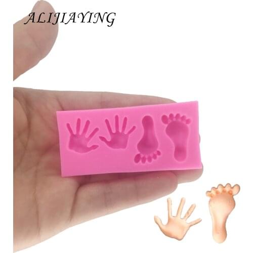 Sugarcraft Baby Feet&Hand silicone molds for 3D crafts fondant mould cake decorating tools chocolate gumpaste mold D1330