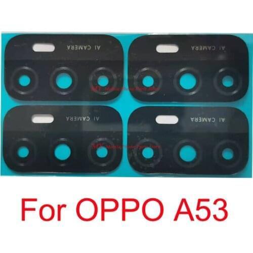 10 PCS Rear Camera Back Glass Lens Cover For OPPO A53 Main Back Camera Lens Glass With Glue Sticker Replacement Parts