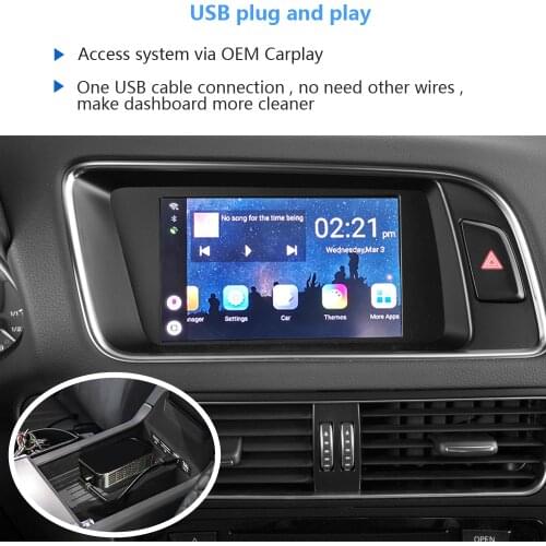 Video AI Box for Audi A4 A5 A6 A8 Q3 Q5 Q7 BMW X3 X5 with Built in CarPlay, Supports Mirror Link Multimedia Android System BT