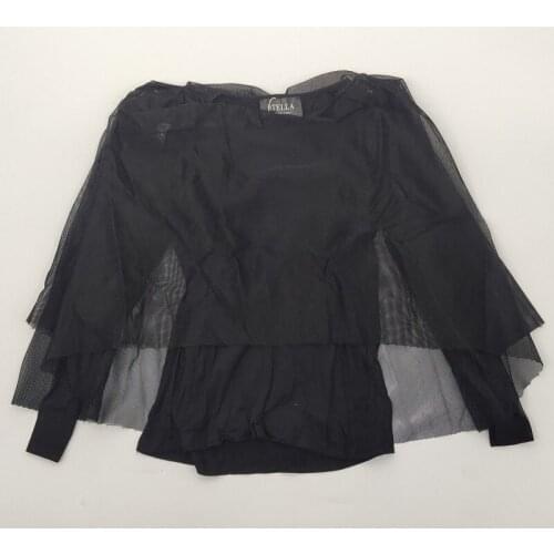 YUERWANG Women T Shirt Mesh Stitching Black Tshirt Long Sleeve Slim Thin Tshirt Fashion Tee Tops Female T-shirt 2021 Autumn New