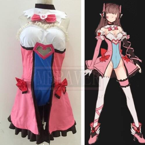 DVA Cosplay D.VA Game OW Kawaii Girl Pink Dress Costume Magic Girl D.va Cosplay Dva Costume Women Custom Made Any Size