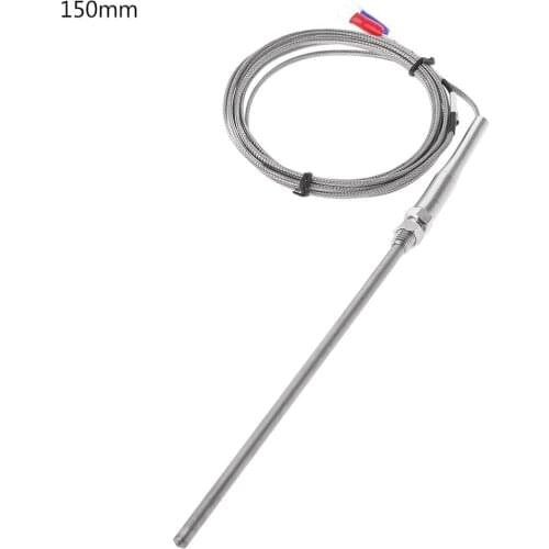 2m K Type Thermocouple Probe 50mm/100mm/150mm/200mm Stainless Steel Thermocouple 0-400℃ Temperature Sensor