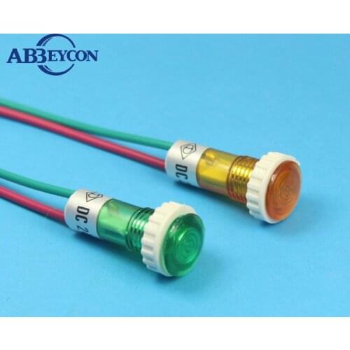 ZS86 10mm Red indicator lamp 230v with terminal 12v indicator light