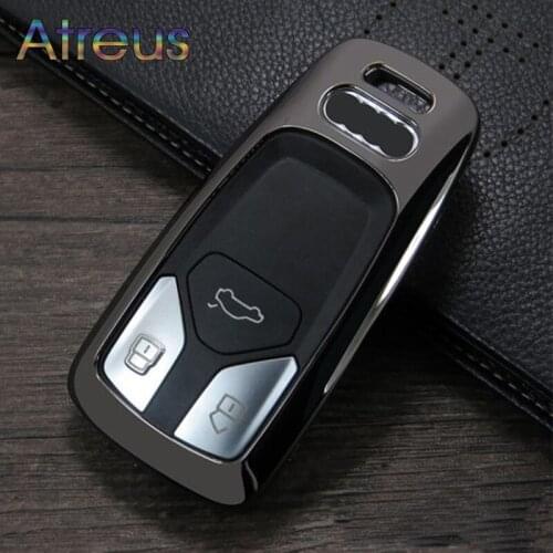 1pcs Zinc alloy Car Remote Key Cover Case Shell for Audi A4 B9 8S Allroad Q5 Q7 TT TTS 2016 2017 2018 2019 Auto Accessories