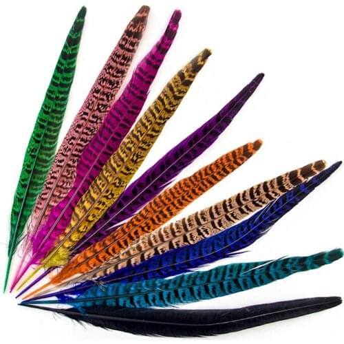 10pcs Natural Female Pheasant Feathers Decoration 25-30cm for Wedding Plumes Crafts Accessories decor Chicken Plumes wholesale