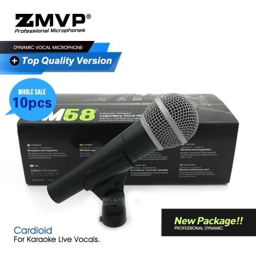 10pcs New Package!! TOP Quality SM58LC Professional Performance Dynamic Microphone with Real Transformer For Karaoke Live Vocals