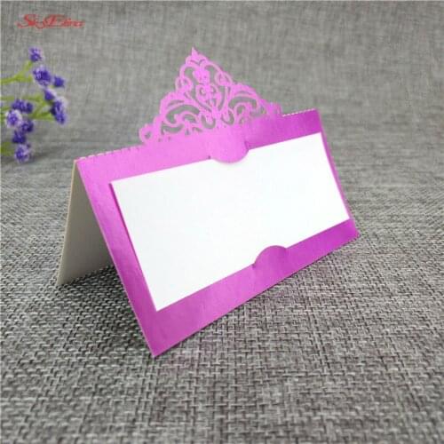 10Stks place card wedding Gasten Naam Plaats Uitnodiging Tafel Card Bruiloft Gunst Decoratie Lasersnijden Partij Zitplaatsen 9Z