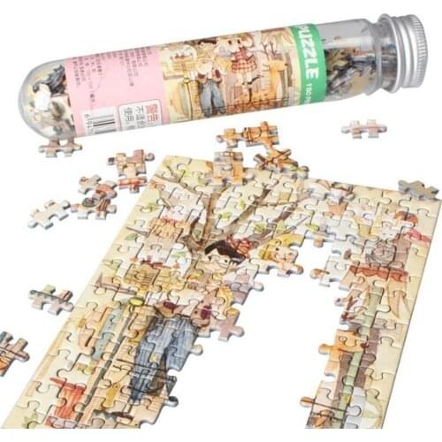 150 PCS Test Tube Jigsaw Pocket Mini Puzzles Bottle Blueprint Education Toy Creative Valentines Day gift AdultTravel Puzzle Toys