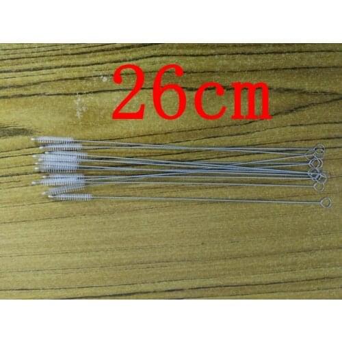 500pcs/lot Fast shipping 260x60x10mm Stainless Steel cleaning Straw Brush Bottle Cleaning Brush brushes