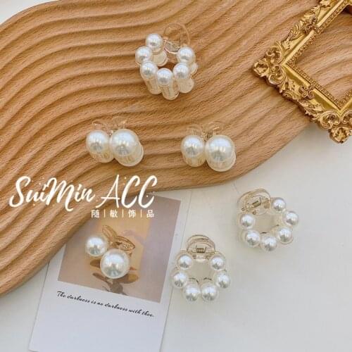 Korean hair accessories Mini pearl hair clip Korean ins headdress top clip cherry hair