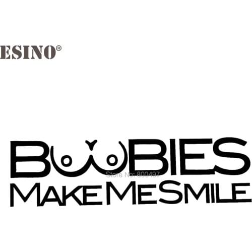 Car Styling New Fashion Style Decoration Car Accessory Boobies Make Me Smile Creative Reflective Stickers Car Whole Body Decal