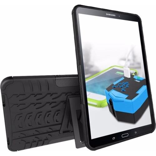 Case for Samsung Galaxy Tab A 10.1 T580 T585 2016 Heavy Duty 2 in 1 Hybrid Rugged Durable Tablet Cover for T580N+Film+Pen