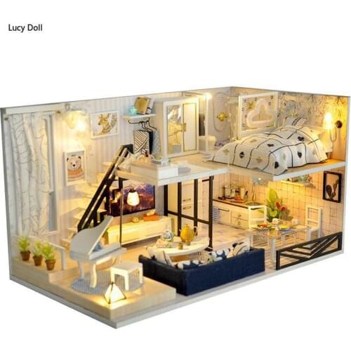 Diy DIY House Time Light Shadow White Coffee House Style Warm Small Family Boys And Girls Birthday Gift Valentines Day Gift