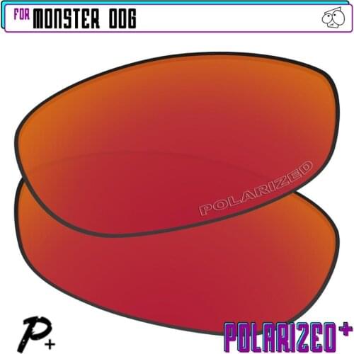 EZReplace Polarized Replacement Lenses for - Oakley Monster Dog Sunglasses - Red P Plus