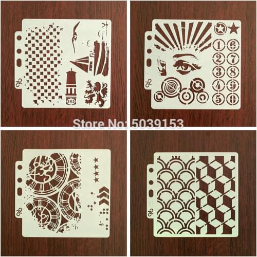 Eyes to New world Layering Hollow Stencil Stamping Scrapbooking Embossing Painting Wall Pre-drawing Ruler Masking Spray Template