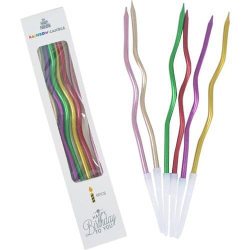 Colorful Curved Candles Birthday Party Decoration Birthday Wedding Decors Cake Supplies For Baking Cake Happy Topper Birthd M4B6