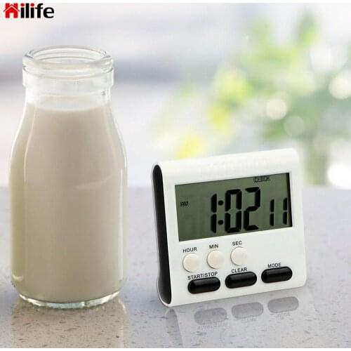 Cooking Timer Magnetic Large LCD Digital Timers Count Up Down Alarm Clock Kitchen Timer Memory Function 12 Hours