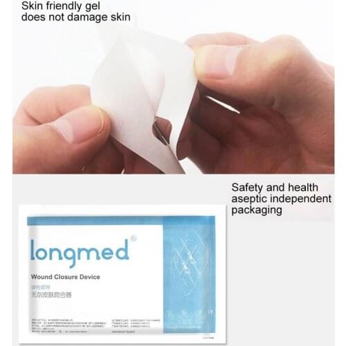 1/2pcs Zip Suture Reducer Band Aid Zippered Wound Painless Closure Adhesive Wound Band Wound Aid Closure Device Painless Su T5O9