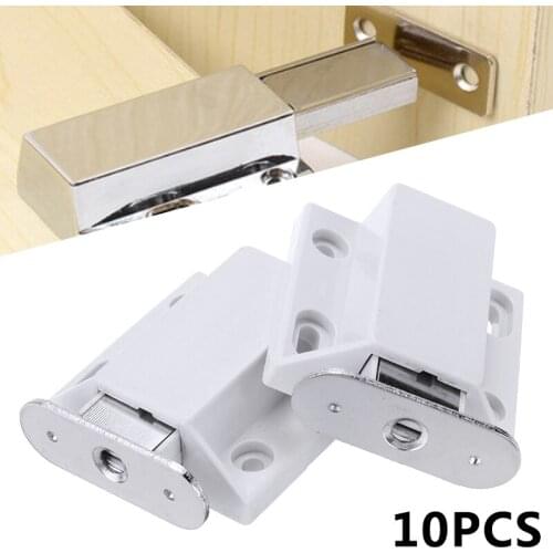 10Pcs Cabinet Catches Magnetic Door Drawer Cabinets Catch Self-Aligning Furniture Hardware Doors Catches Latch