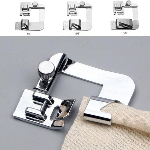 Multi-functional Domestic Sewing Machine Foot Presser Rolled Hem Feet Selvage Crimping Presser Household Sewing Machine