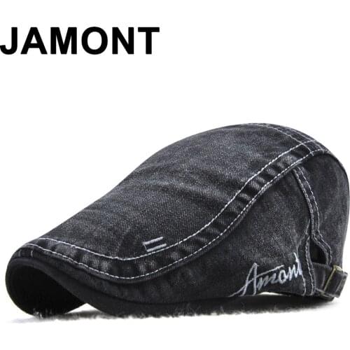 Jamont Vintage Mens Cotton Newsboy Caps Hats Hat Man Duckbill Baker Boy Peaked Hats Male Casual Cabbie Ivy Golf Hats