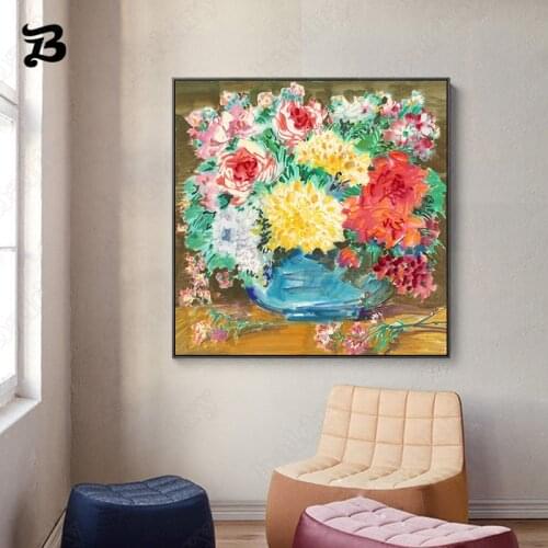 Canvas Painting Wall Art Abstract Watercolor Flowers Canvas Posters and Prints Modern Wall Oil Pictures for Room Wall Decor