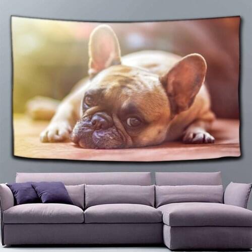 Animal Dogs And Pug Dog Wall Hanging Tapestry Living Room Decor Home Decoration