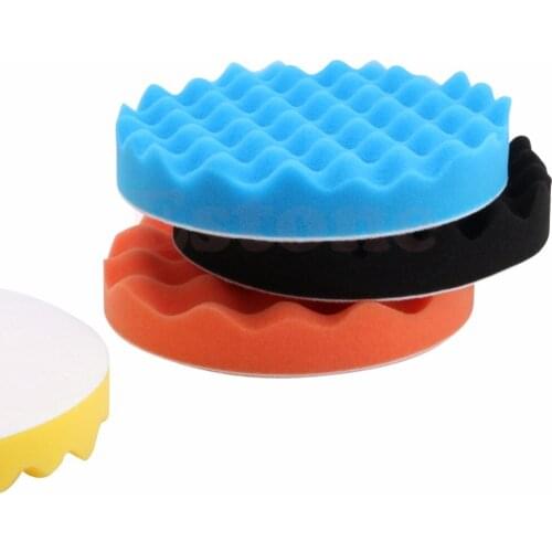 2021 New Drop Shipping 4Pcs 5 inch (125mm) Buffing Polishing Sponge Pad Kit For Car Polisher Buffer New