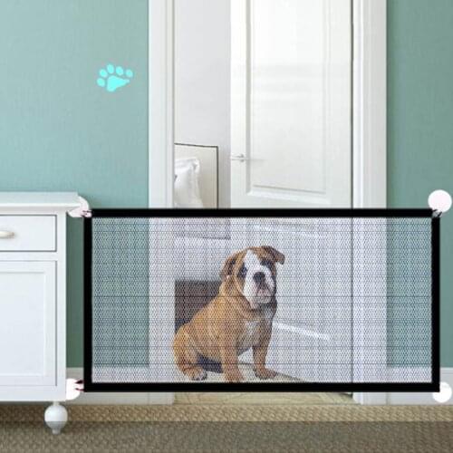 New Dog Gate Ingenious Mesh Dog Fence For Indoor And Outdoor Safe Pet Dog Gate Safety Enclosure Pet Barrier Fences Pet Supplies