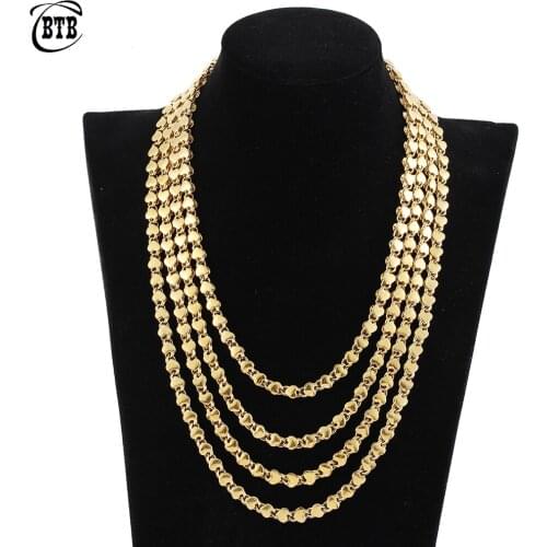 New Design Personality Peach Heart Couple Long Necklace Muslim Islamic Gold Jewelry Holiday Gifts Wholesale Various Size Options