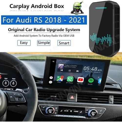 Upgrade Radio Carplay Android Auto Audio For Audi RS 2018-2021 Apple Wireless AI Box Car Multimedia Player GPS Navi unit