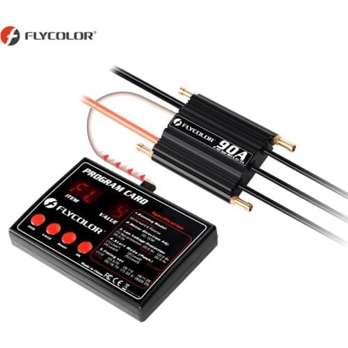 Flycolor 50A 70A 90A 120A 150A Brushless ESC 2-6S RC Boats Waterproof ESC Programme Card with BEC System for RC Boats