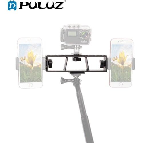 PULUZ Camera Tripod Stand Adapter Mobile Phone Live Clip Bracket Holder Mount Tripod Stand For iPhone Phone Photography Video