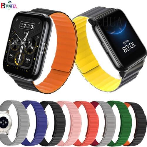 22mm WatchBand Strap For Realme Watch 2 2 Pro Smart WristBand For Realme Watch S Pro Sport Silicone Magnetic loop Bracelet Belt
