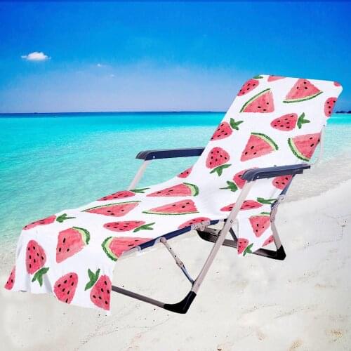Watermelon Print Microfiber Sun Lounge Chair Beach Cover Towel Holiday Garden Swimming Pool Bath Towel for Lazy Chair