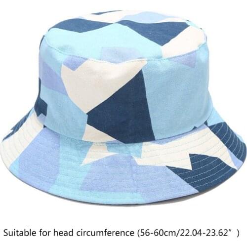 Unisex Outdoor Hiking Bucket Hat Contrast Color Camouflage Reversible Panama Cap High Quality