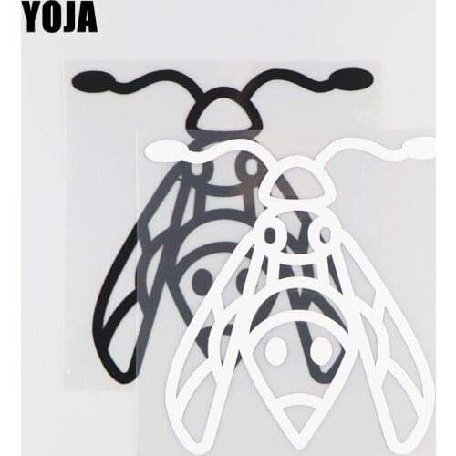 YOJA 13.4×14CM Cartoon Animals Lovely Bee Vinyl Decal Car Stickers Pattern Black/Silver 19C-0226