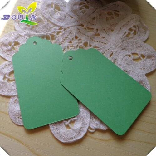Green 4X 7Cm Diy Flower Gift Box Blank Tag Baking Gift Message Card Bookmark Label