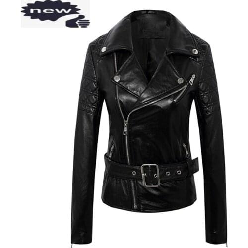 Winter Sheepskin Real Leather Female Streetwear Slim Lapel Zipper Short Coat Fashion 2021 Motorcycle Jacket Plus Size 4XL