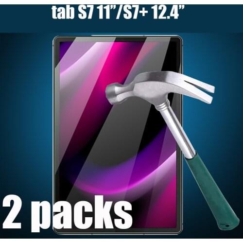 2Packs Tempered Glass Screen Protector For Samsung galaxy tab S7 11'' SM-T870 SM-T875 S7+ plus 12.4'' protective films