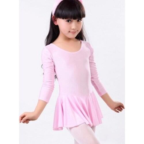 2018 Girls Ballet Skirt Long Sleeve Gymnastics Tights Ballet Jumpsuit Ballet Costume Dance Tights Dance Costume twice
