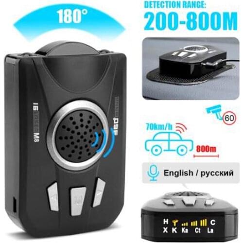 2020 Car Radar M 8 Laser Speed Alarm Camera Detector 16 For Band 360 Degree Detection Car-Detector M8