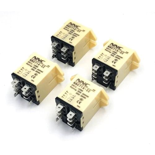 5pcs JQX-30F-2Z 30A HHC71A High Power Relay 12VDC 24VDC 110VAC 220VAC Electromagnetic Relays JQX-30F 2Z 8-Pin DPDT 2NO 2NC
