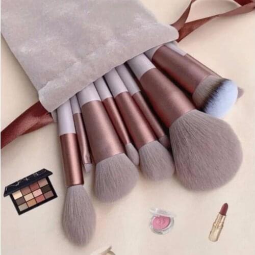 8/13pcs Makeup Brushes Pro Pink Brush Set Powder Eyeshadow Blending Eyeliner Eyelash Eyebrow Make Up Beauty Cosmestic